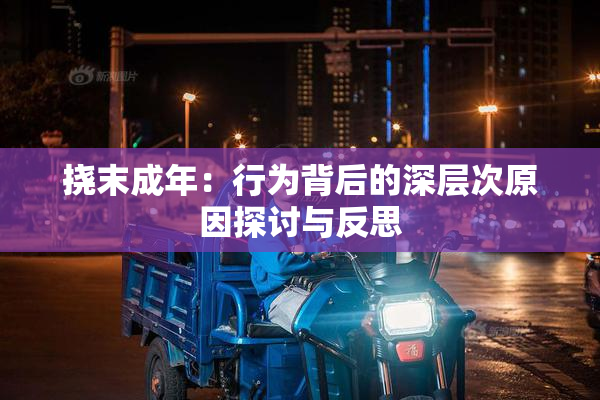 挠末成年：行为背后的深层次原因探讨与反思