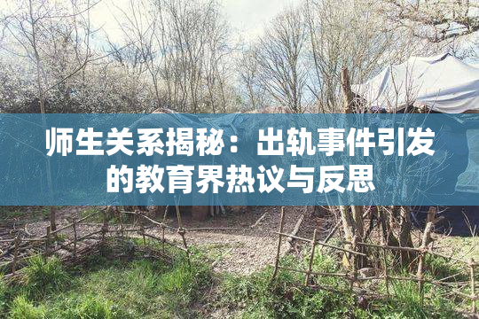 师生关系揭秘：出轨事件引发的教育界热议与反思