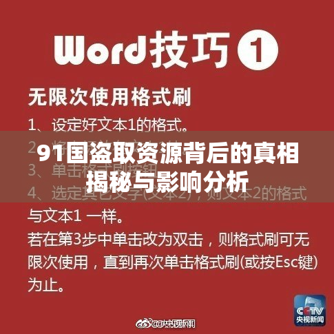 91国盗取资源背后的真相揭秘与影响分析