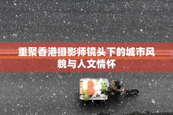 重聚香港摄影师镜头下的城市风貌与人文情怀