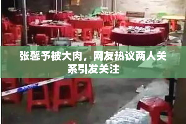 张馨予被大肉，网友热议两人关系引发关注