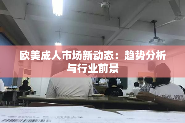 欧美成人市场新动态：趋势分析与行业前景