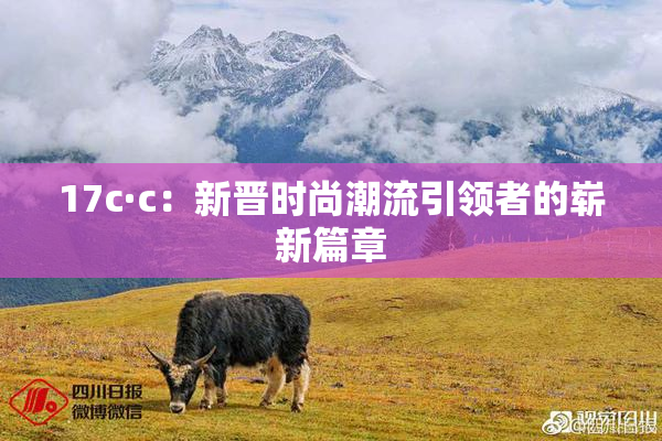 17c·c：新晋时尚潮流引领者的崭新篇章