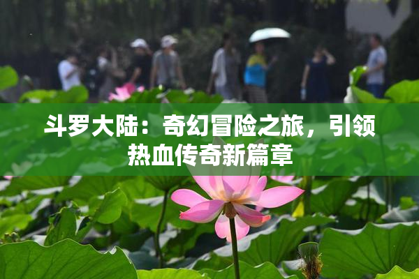 斗罗大陆：奇幻冒险之旅，引领热血传奇新篇章