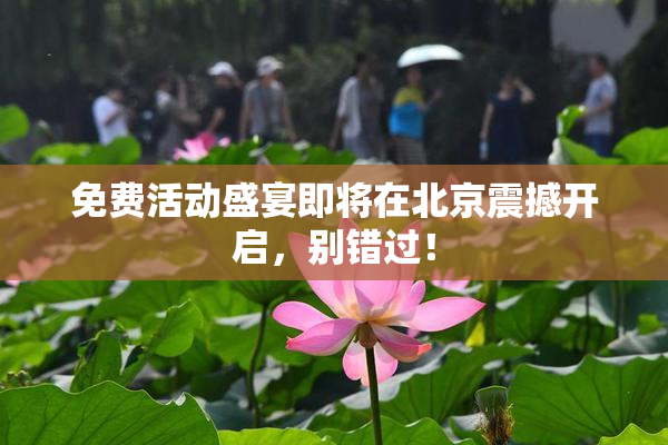 免费活动盛宴即将在北京震撼开启，别错过！