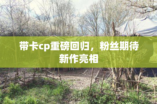带卡cp重磅回归，粉丝期待新作亮相