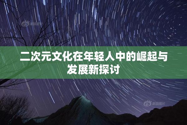 二次元文化在年轻人中的崛起与发展新探讨