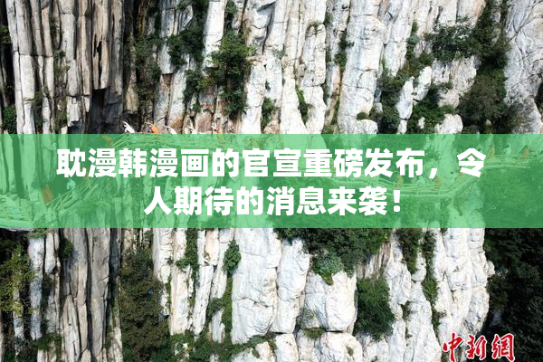 耽漫韩漫画的官宣重磅发布，令人期待的消息来袭！