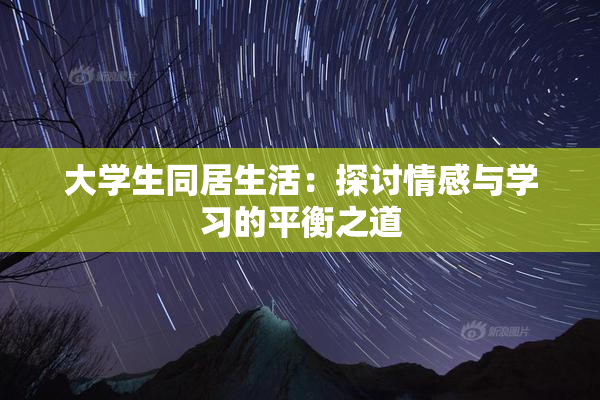 大学生同居生活：探讨情感与学习的平衡之道