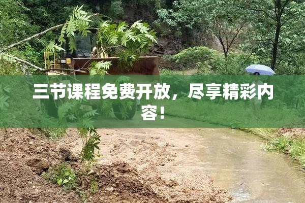 三节课程免费开放，尽享精彩内容！