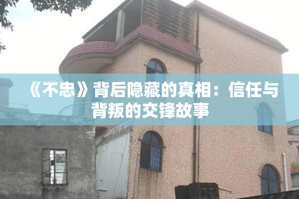 《不忠》背后隐藏的真相：信任与背叛的交锋故事