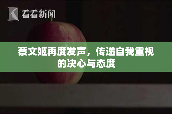 蔡文姬再度发声，传递自我重视的决心与态度
