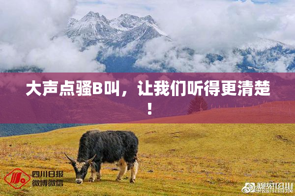 大声点骚B叫，让我们听得更清楚！