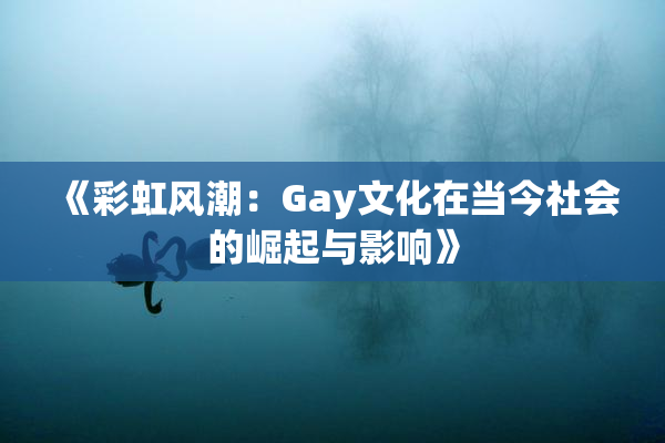 《彩虹风潮：Gay文化在当今社会的崛起与影响》