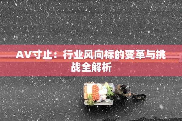 AV寸止：行业风向标的变革与挑战全解析