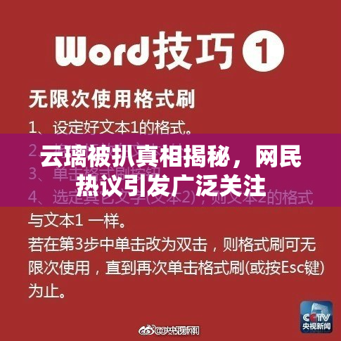 云璃被扒真相揭秘，网民热议引发广泛关注
