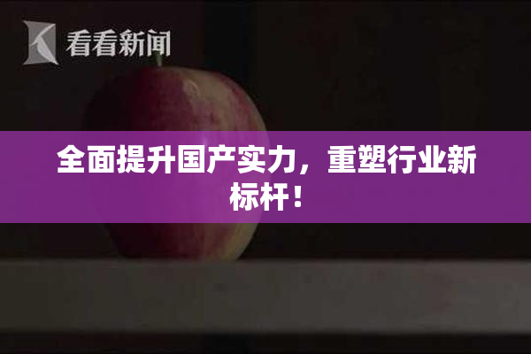 全面提升国产实力，重塑行业新标杆！