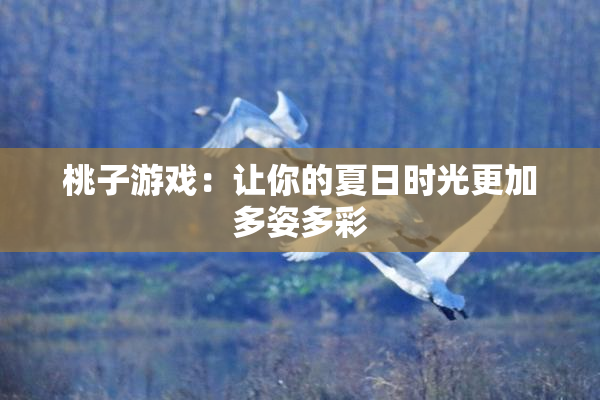 桃子游戏：让你的夏日时光更加多姿多彩