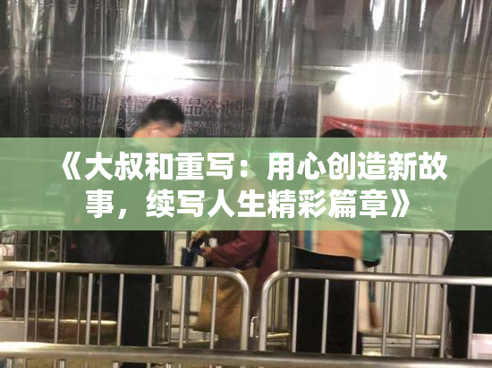 《大叔和重写：用心创造新故事，续写人生精彩篇章》