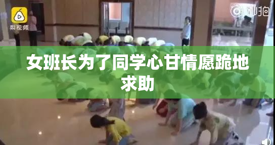 女班长为了同学心甘情愿跪地求助