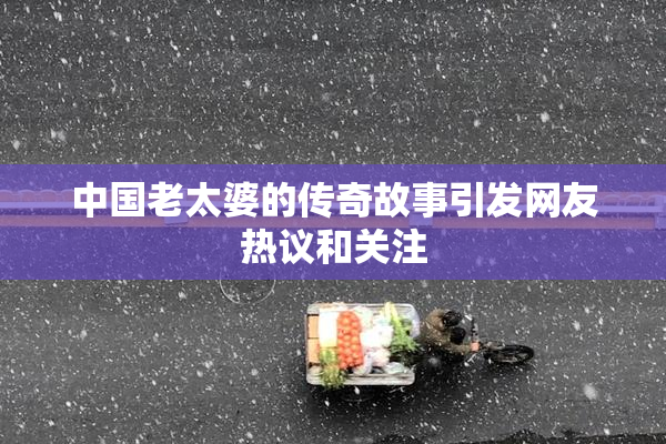 中国老太婆的传奇故事引发网友热议和关注