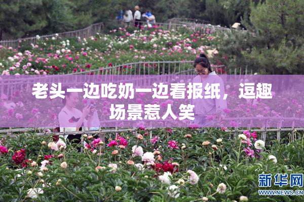 老头一边吃奶一边看报纸，逗趣场景惹人笑