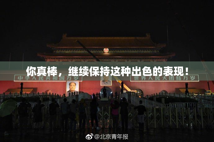 你真棒，继续保持这种出色的表现！