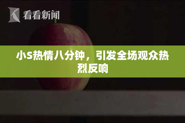 小S热情八分钟，引发全场观众热烈反响