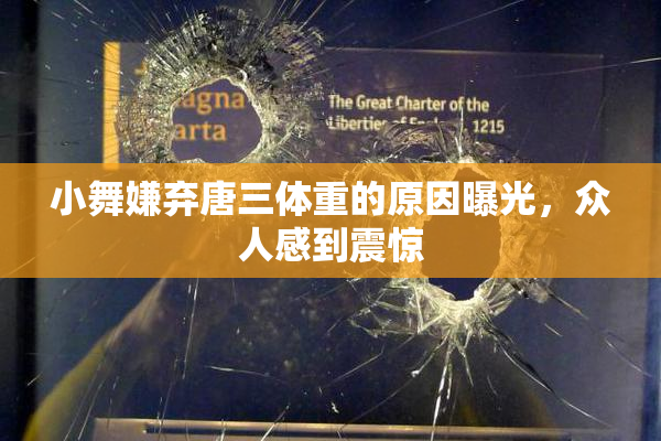 小舞嫌弃唐三体重的原因曝光，众人感到震惊