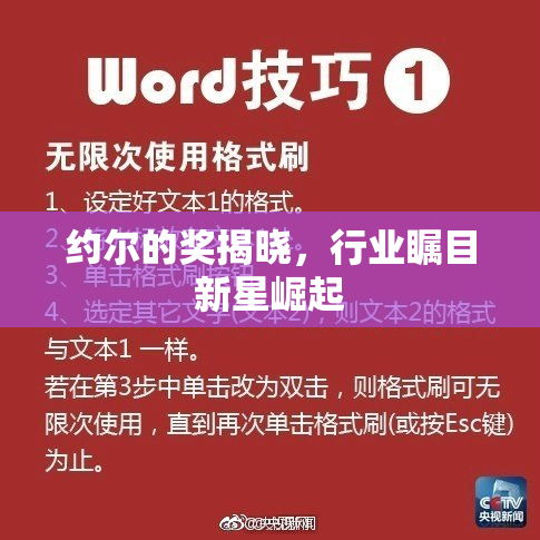 约尔的奖揭晓，行业瞩目新星崛起