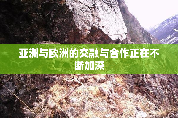 亚洲与欧洲的交融与合作正在不断加深