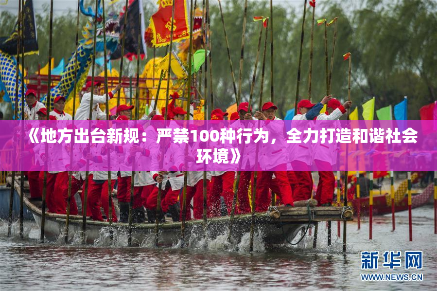 《地方出台新规：严禁100种行为，全力打造和谐社会环境》