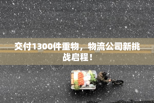 交付1300件重物，物流公司新挑战启程！