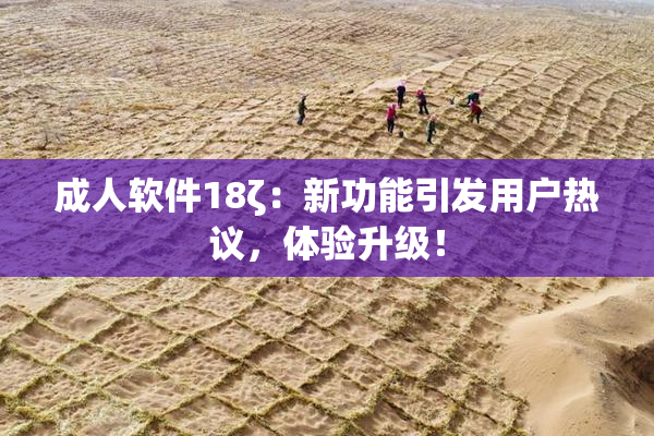 成人软件18ζ：新功能引发用户热议，体验升级！