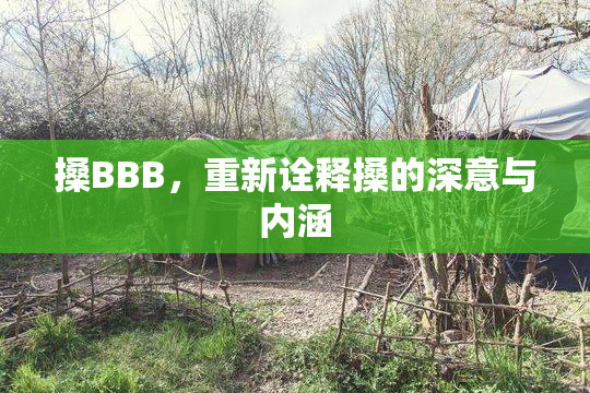 搡BBB，重新诠释搡的深意与内涵