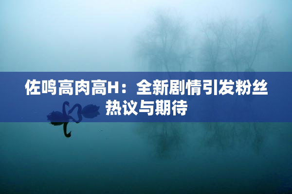 佐鸣高肉高H：全新剧情引发粉丝热议与期待