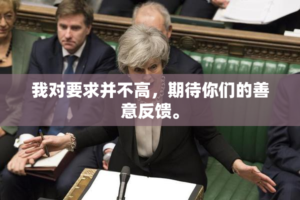 我对要求并不高，期待你们的善意反馈。