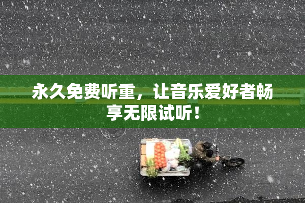 永久免费听重，让音乐爱好者畅享无限试听！