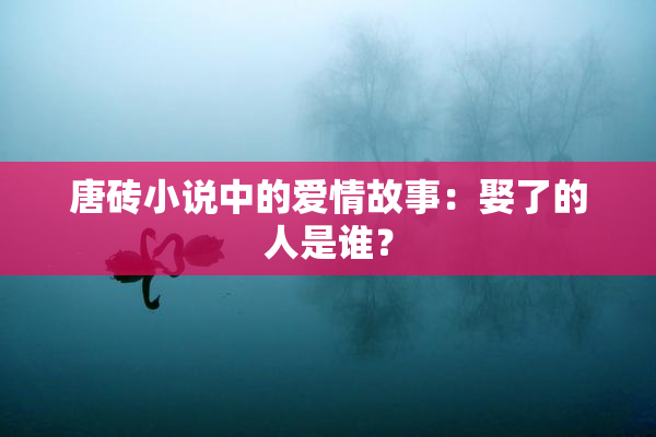 唐砖小说中的爱情故事：娶了的人是谁？
