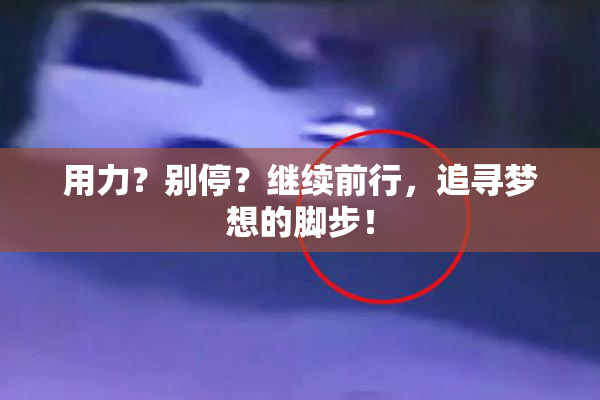 用力？别停？继续前行，追寻梦想的脚步！