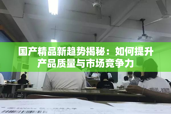 国产精品新趋势揭秘：如何提升产品质量与市场竞争力