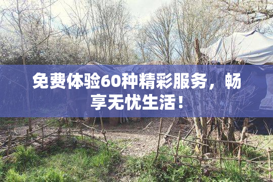 免费体验60种精彩服务，畅享无忧生活！
