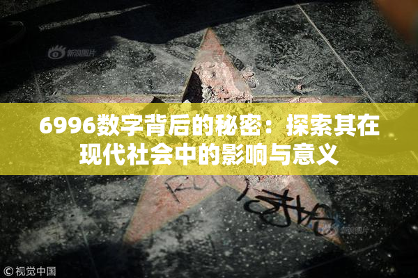 6996数字背后的秘密：探索其在现代社会中的影响与意义