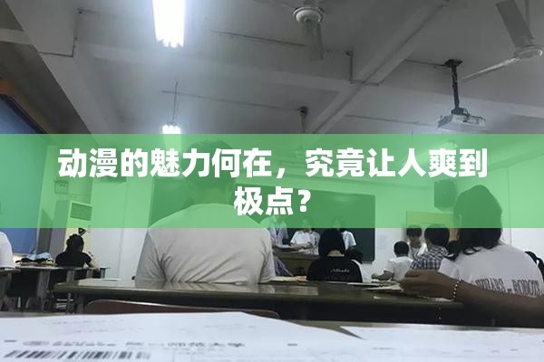 动漫的魅力何在，究竟让人爽到极点？