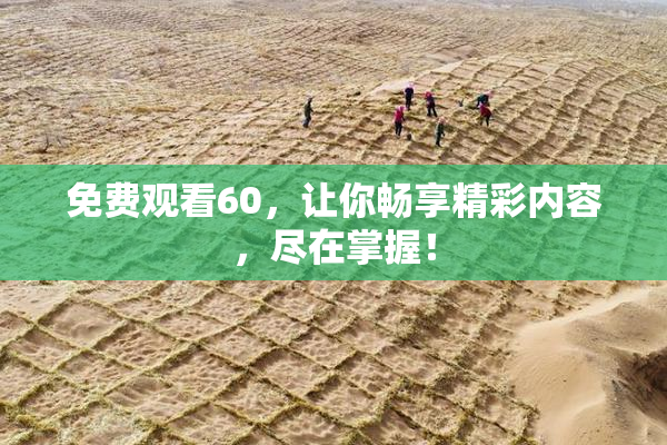 免费观看60，让你畅享精彩内容，尽在掌握！