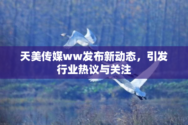 天美传媒ww发布新动态，引发行业热议与关注