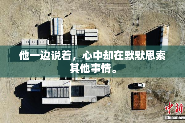 他一边说着，心中却在默默思索其他事情。