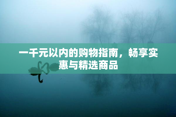一千元以内的购物指南，畅享实惠与精选商品