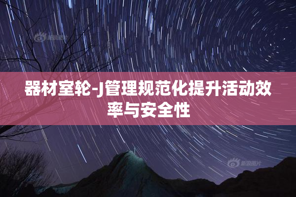 器材室轮-J管理规范化提升活动效率与安全性