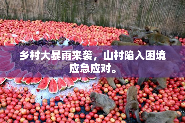 乡村大暴雨来袭，山村陷入困境应急应对。